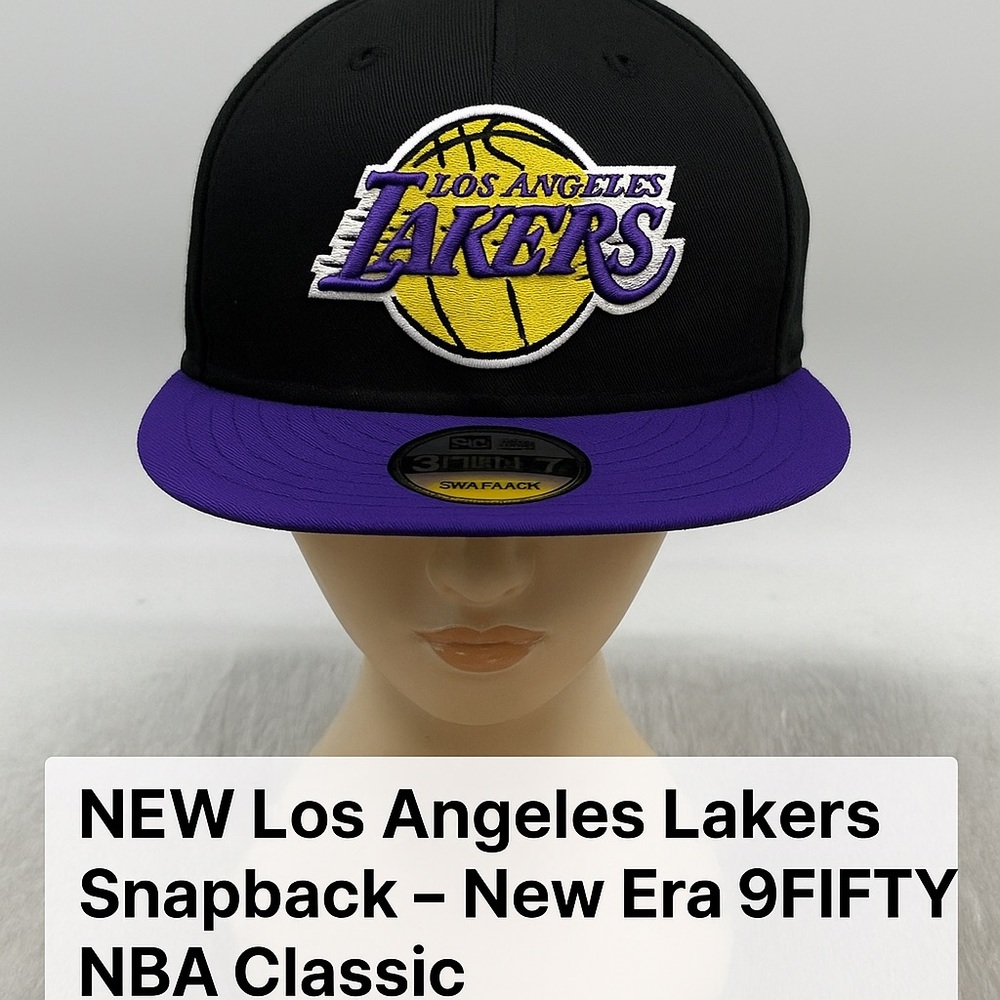 NEW Los Angeles Lakers New Era 9FIFTY Snapback Black Purple Hat